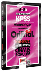 2026 KPSS Lise-Önlisans Vatandaşlık Orijinal 2010-2024 Konu Konu Çıkmış Sorular - 1