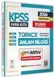 2026 KPSS Önlisans-Ortaöğretim Türkçenin Kara Kutusu ANLAM BİLGİSİ ÖSYM Çıkmış Soru Bankası - Karakutu Yayın