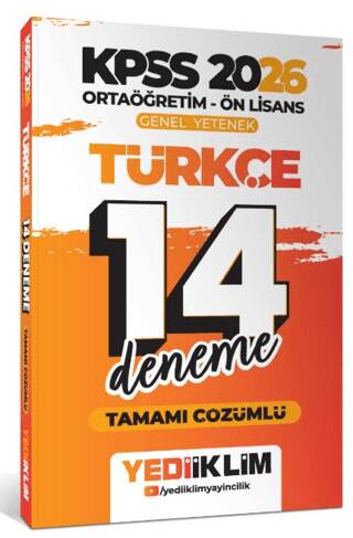 2026 KPSS Ortaöğretim Ön Lisans Genel Yetenek Türkçe Tamamı Çözümlü 14 Deneme - 1
