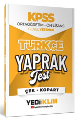 2026 KPSS Ortaöğretim-Önlisans Türkçe Çek Kopart Yaprak Test - 1