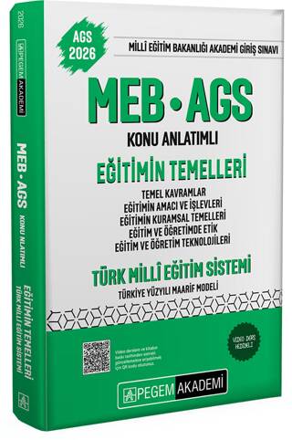 2026 MEB-AGS Konu Anlatımlı Eğitimin Temelleri - 1