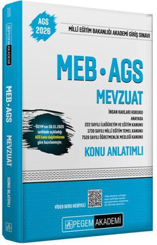 2026 MEB-AGS Konu Anlatımlı Mevzuat - 1