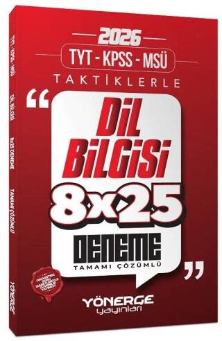 2026 TYT KPSS MSÜ Taktiklerle Dil Bilgisi 8x25 Deneme Çözümlü - 1