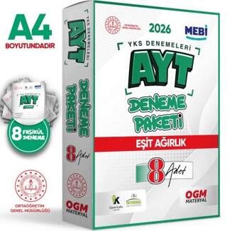 2026 YKS-AYT MEBI Online Güncel Eşit Ağırlık TM 8li Seri Deneme Fasikül Paketi A4 Renkli - 1