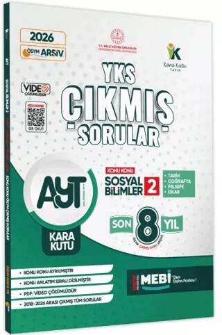 2026 YKS-AYT Sosyal Bilimler Sözel 2 Karakutu ÖSYM Çıkmış Soru Bankası Çözümlü Konu Konu Son 8 Yıl - 1