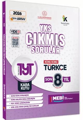 2026 YKS-TYT Türkçe Karakutu ÖSYM Çıkmış Soru Bankası Video-PDF Çözümlü Konu Konu Son 8 Yıl - 1