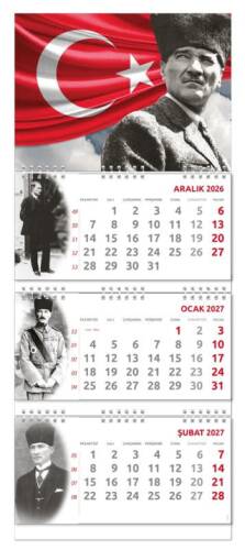 2027 Atatürk Gemici Duvar Takvimi - Ayyıldız - 1