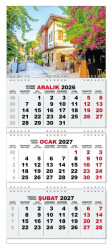 2027 Gemici Duvar Takvimi - Antalya Kaleiçi - Halk Kitabevi