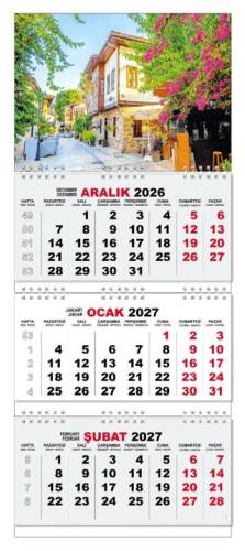 2027 Gemici Duvar Takvimi - Antalya Kaleiçi - 1