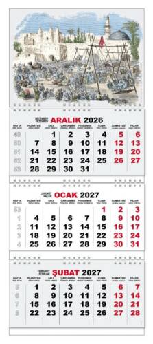 2027 Gemici Duvar Takvimi - Filistin - 1