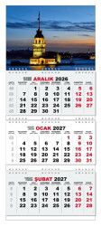 2027 Gemici Duvar Takvimi - Kız Kulesi - Halk Kitabevi