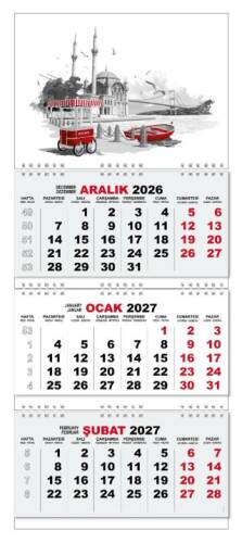2027 Gemici Duvar Takvimi - Ortaköy - 1