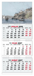 2027 Gemici Duvar Takvimi - Sandal Sefası - Halk Kitabevi
