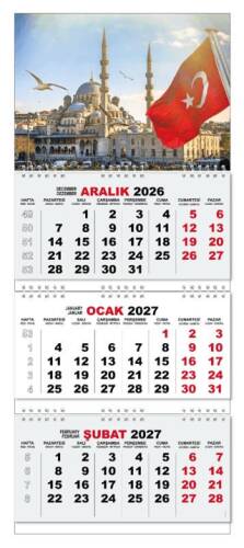 2027 Gemici Duvar Takvimi - Yeni Camii - 1
