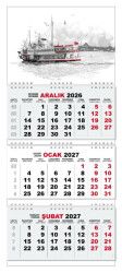 2027 Gemici Duvar Takvimi - Yolcu Gemisi - Halk Kitabevi