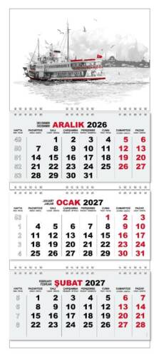 2027 Gemici Duvar Takvimi - Yolcu Gemisi - 1