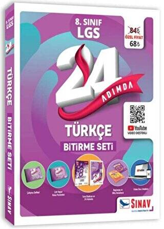 24 Adımda 8. Sınıf LGS Türkçe Bitirme Seti - 1