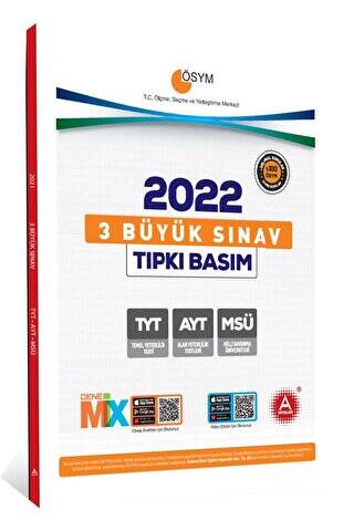 3 Büyük Sınav AYT TYT MSÜ Tıpkı Basım 2022 - 1