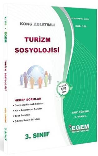 3. Sınıf 3. Yarıyıl Turizm Sosyolojisi Konu Anlatımlı Soru Bankası Kod 359 - 1