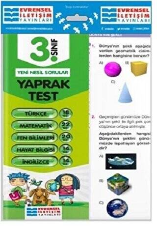 3. Sınıf Tüm Dersler Yaprak Test - 1