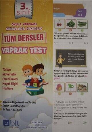 3. Sınıf Tüm Dersler Yaprak Test - 1