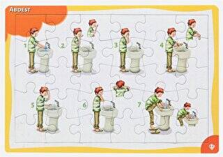 4-6 Yaş Abdest Öğreniyorum 30 Parça Puzzle - 1