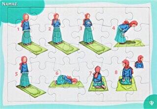 4-6 Yaş Namaz Öğreniyorum Kız 30 Parça Puzzle - 1