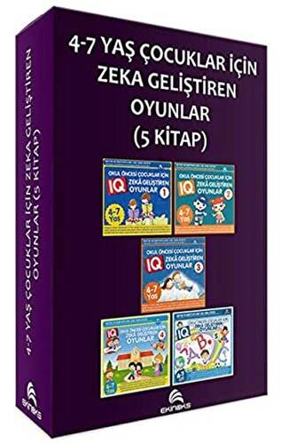 4-7 Yaş Çocuklar İçin Zeka Geliştiren Oyunlar 5 Kitap - 1