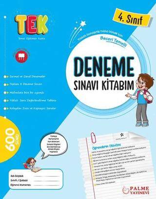 4. Sınıf Tek Deneme Sınavı Kitabım - 1