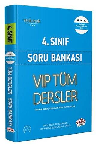 4. Sınıf VIP Tüm Dersler Soru Bankası Mavi Kitap - 1