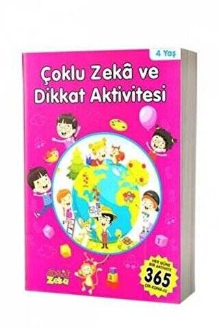 4 Yaş Çoklu Zeka ve Dikkat Aktivitesi - Pembe Kitap - 1