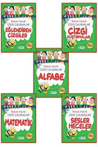 5-6 Yaş Çizgi Çalışmaları Seti - 5 Kitap - 1