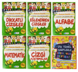 5-6 Yaş İlkokula Hazırlık Çizgi Çalışmaları Seti 5 Kitap - Harika Çocuk Yayınları