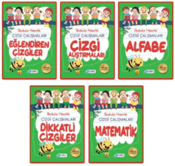 5-6 Yaş İlkokula Hazırlık Çizgi Çalışmaları Seti 6 Kitap - Harika Çocuk Yayınları