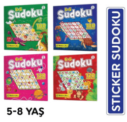 5-8 Yaş Stickerlı Sudoku Seti Dikkat ve Zeka Geliştiren Bulmacalar Serisi, 440 Adet Çıkartma - Yükselen Zeka Yayınları