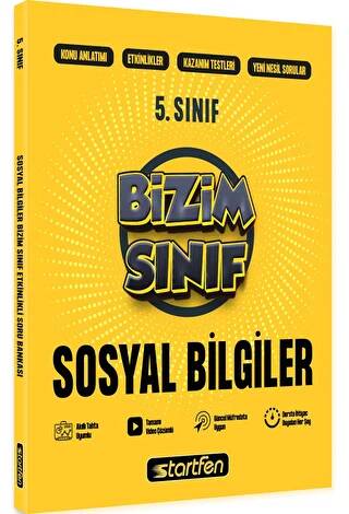 5. Sınıf Bizim Sınıf Sosyal Bilgiler Etkinlikli Soru Bankası - 1