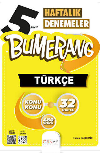 5. Sınıf Bumerang 32 Haftalık Türkçe Denemeleri - 1