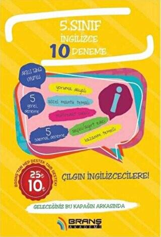 5. Sınıf İngilizce 10 Deneme - 1