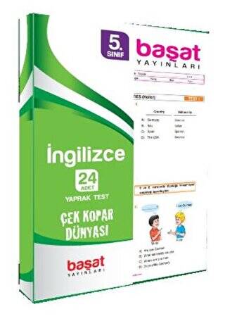 5. Sınıf İngilizce Çek Kopar Yaprak Test - 1