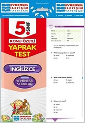 5. Sınıf İngilizce Konu Özetli Yaprak Test - 1
