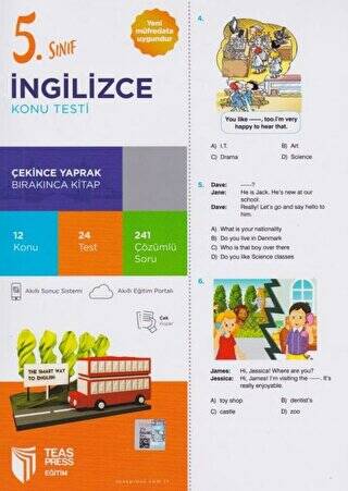 5. Sınıf İngilizce Konu Testi - 1