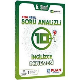 5. Sınıf İngilizce Soru Analizli Deneme - 1