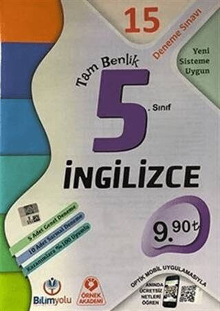 5. Sınıf İngilizce Tam Benlik 15 Deneme Sınavı - 1