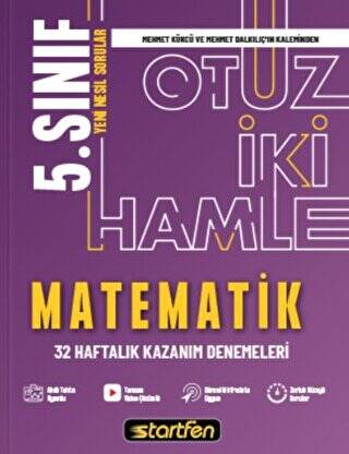 5. Sınıf - Matematik 32 Hamle Kazanım Denemeleri - 1