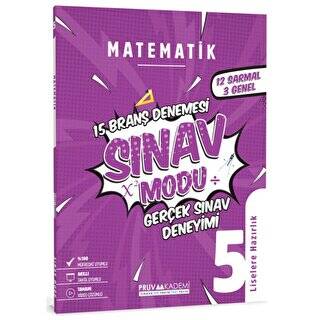 5. Sınıf Matematik Sınav Modu 15 Branş Deneme - 1
