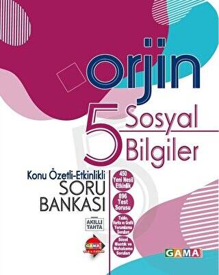 5. Sınıf Orjin Sosyal Bilgiler Konu Özetli Etkinlikli Soru Bankası - 1