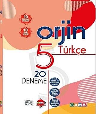 5. Sınıf Orjin Türkçe 20 Deneme - 1