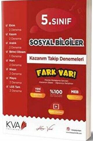 5. Sınıf Sosyal Bilgiler Fark Var Kazanım Takip Denemeleri - 1