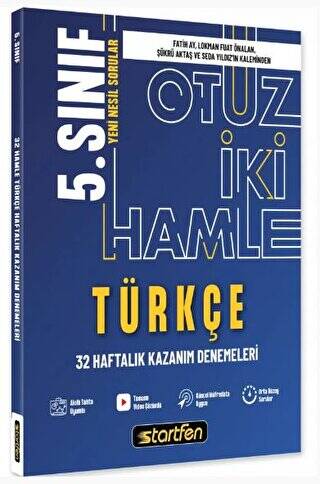 5. Sınıf - Türkçe 32 Hamle Kazanım Denemeleri - 1