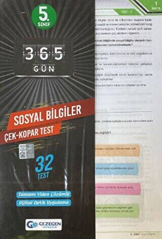 5. Sınıf 365 Gün Sosyal Bilgiler 32 Yaprak Test - 1